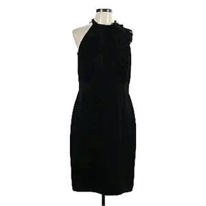 Ann Taylor Women's Black Silk Halter Top Lined Dress